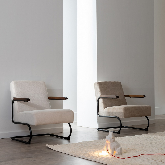 Fotoliu bej modern elegant [2]