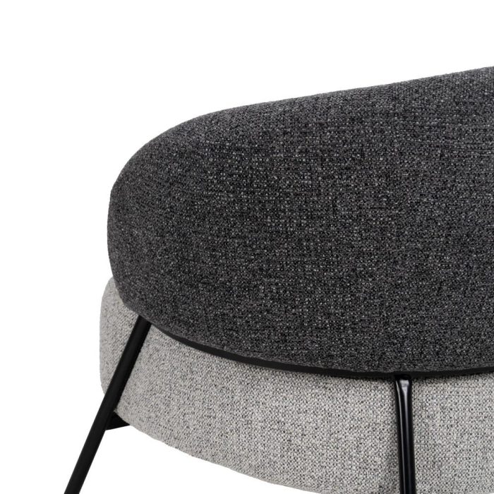 Fotoliu bicolor din stofă și metal [9]