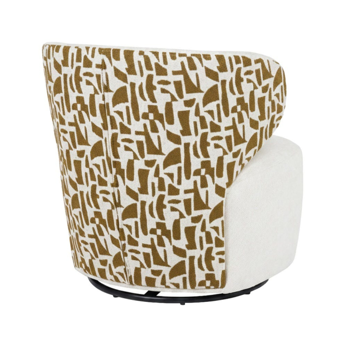 Fotoliu bitapitat crem ocru cu spătar curbat interior [2]