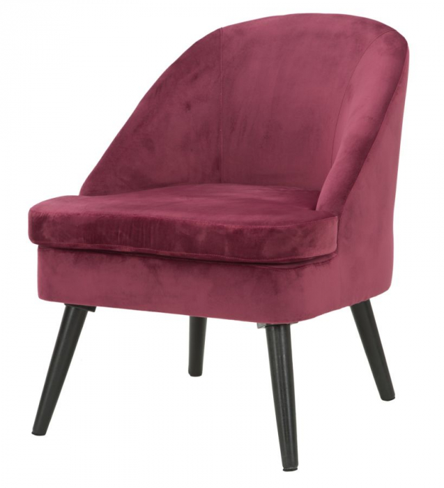 Fotoliu Paris din catifea bordo, compact si elegant. Fotolii versatile pentru economisire spatiu. Mobilier stilat de la CreativDeco. [3]