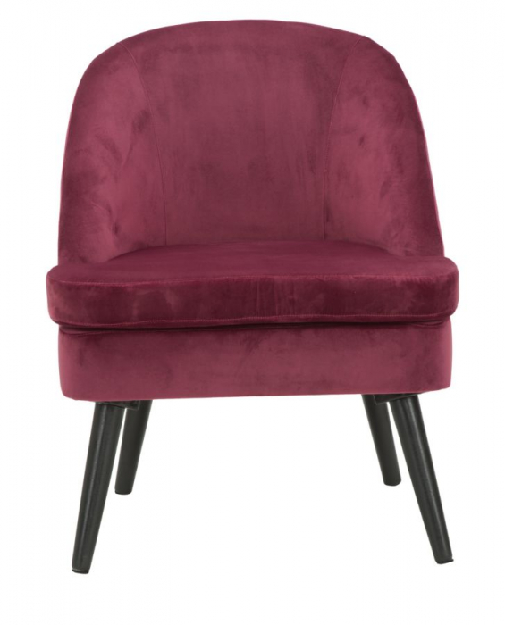 Fotoliu Paris din catifea bordo, compact si elegant. Fotolii versatile pentru economisire spatiu. Mobilier stilat de la CreativDeco. [2]