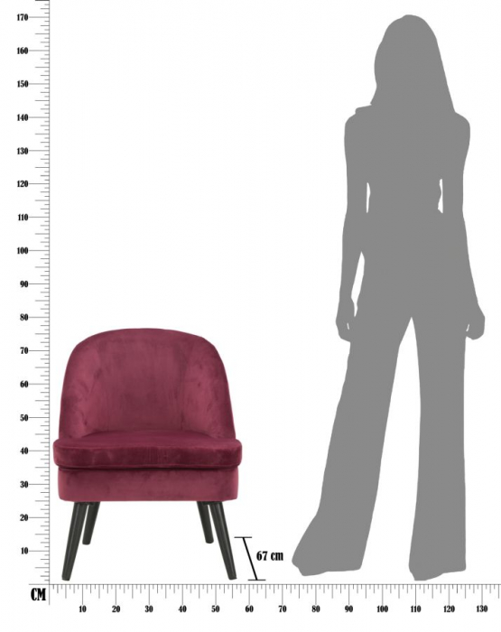 Fotoliu Paris din catifea bordo, compact si elegant. Fotolii versatile pentru economisire spatiu. Mobilier stilat de la CreativDeco. [10]