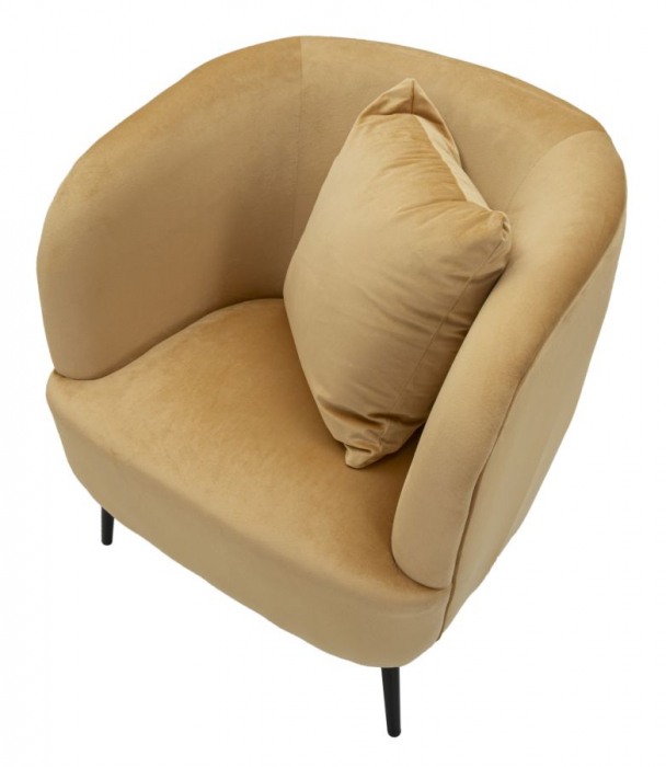 Fotoliu compact galben ocru minimalist CreativDeco pentru spatii mici [5]