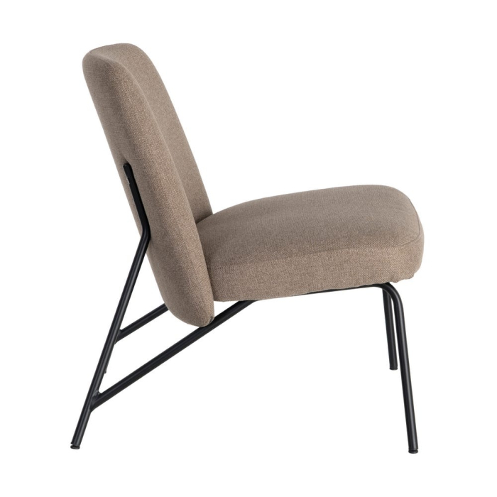 Fotoliu compact tapițat kaki cu bază metalică neagră [5]
