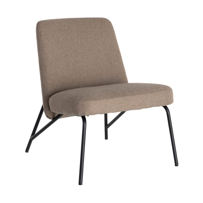 Fotoliu compact tapițat kaki cu bază metalică neagră [12]
