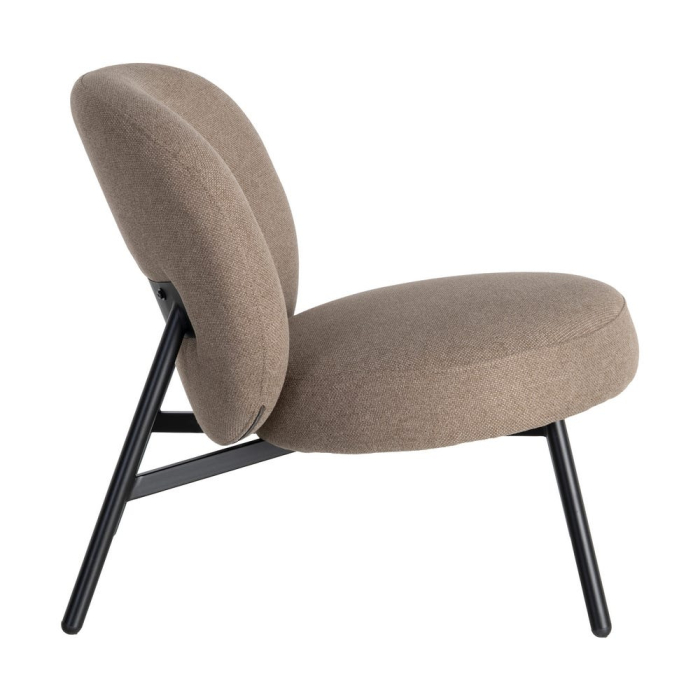 Fotoliu compact tapițat kaki cu spătar rotunjit [5]