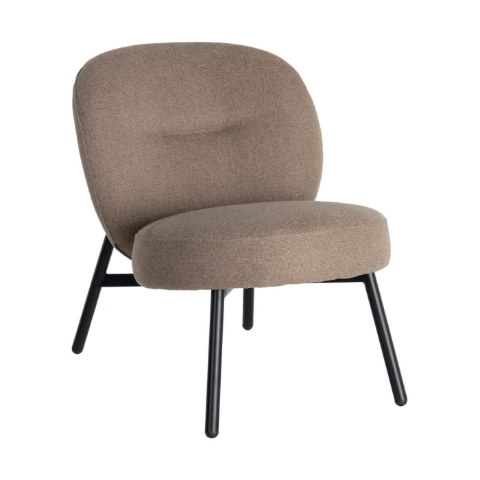 Fotoliu compact tapițat kaki cu spătar rotunjit [12]