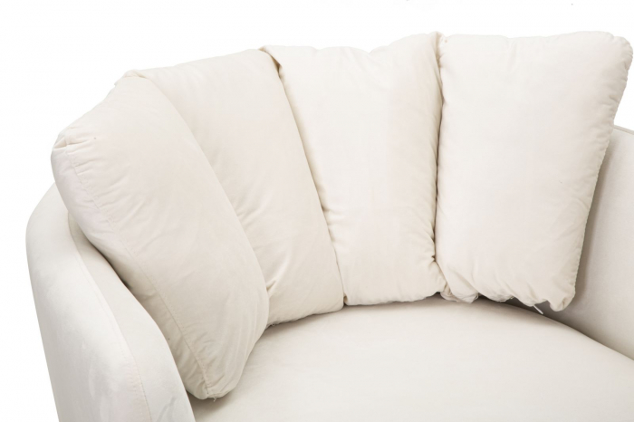 Fotoliu Kiev crem in stil Glamour cu picioare aurii. Fotolii confortabile pentru living si dormitor. Mobilier elegant si sofisticat CreativDeco. [6]