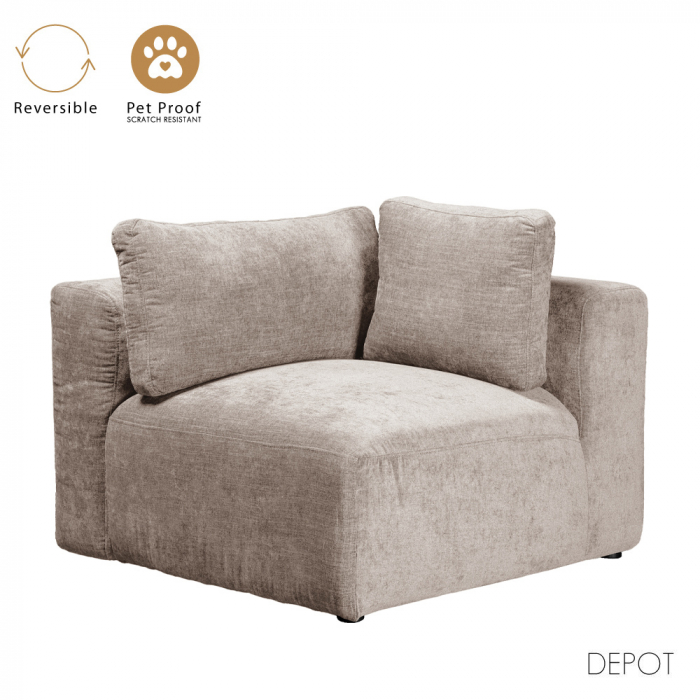 Fotoliu modular bej cu braț ajustabil – colecția Box [1]