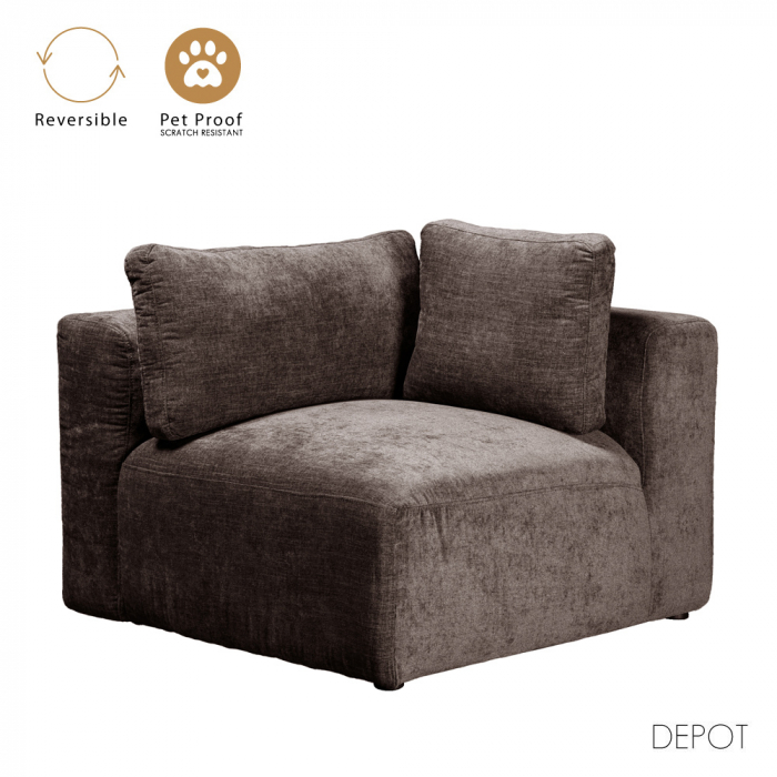 Fotoliu modular maro cu husă lavabilă – colecția Box [1]