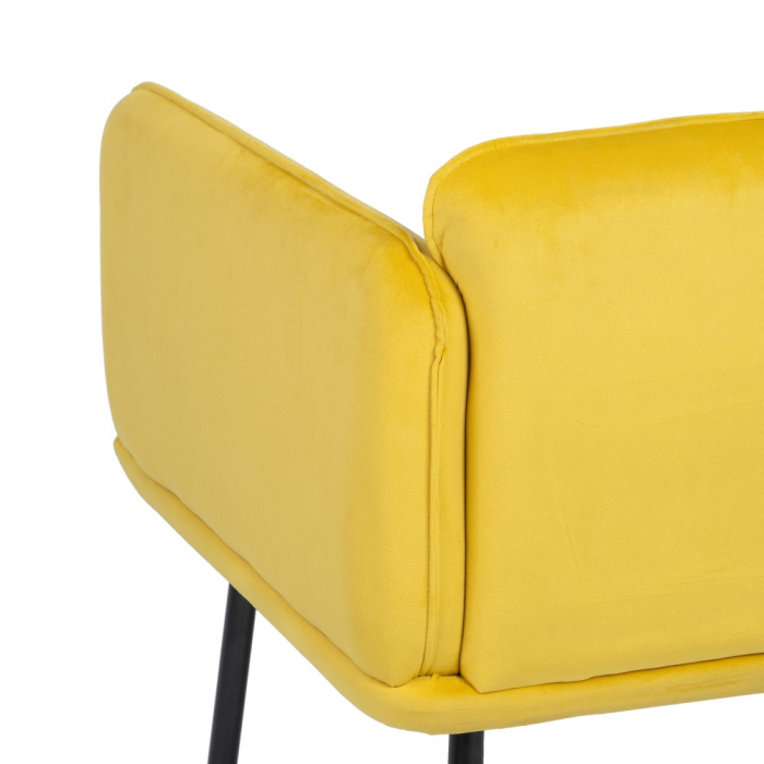 Fotoliu catifea galbena modern|Fotolii elegante pentru interioare rafinate [8]