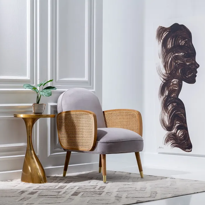 Fotoliu gri elegant, decor contemporan [2]