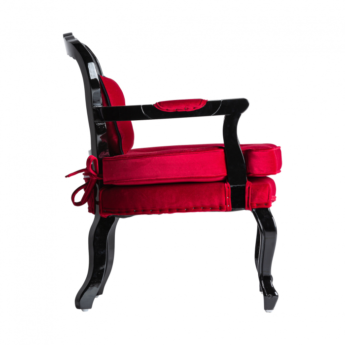 Fotoliu catifea rosie colonial|Fotolii elegante de calitate [3]