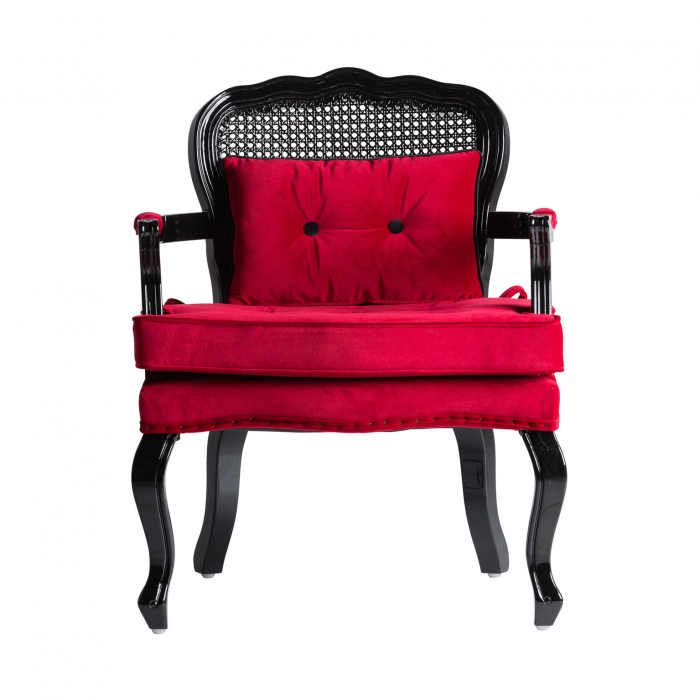 Fotoliu catifea rosie colonial|Fotolii elegante de calitate [2]