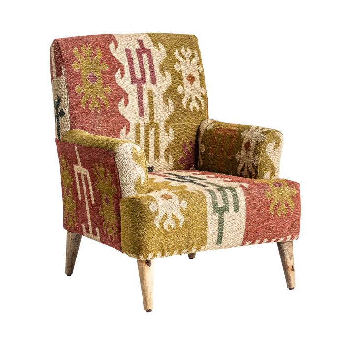 Fotoliu vintage mango iuta kilim|Fotolii retro [1]