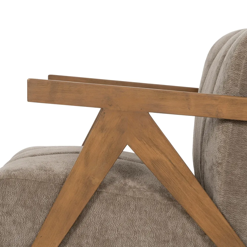 Fotoliu taupe mesteacăn|Mobilier rustic confortabil [7]