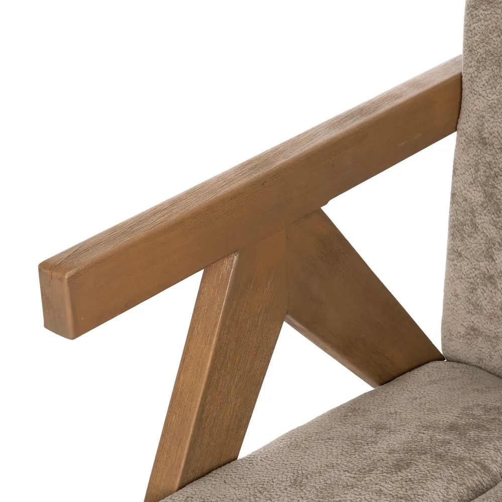 Fotoliu taupe mesteacăn|Mobilier rustic confortabil [8]