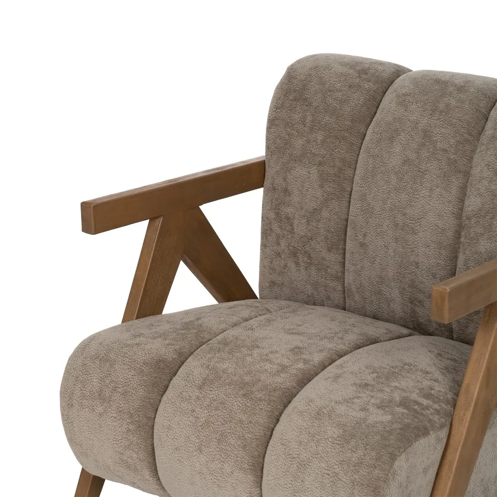 Fotoliu taupe mesteacăn|Mobilier rustic confortabil [6]