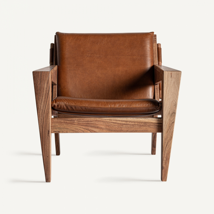 Fotoliu Art Deco piele si lemn | Fotolii elegante [4]