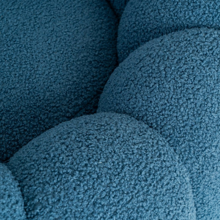 Fotoliu din stofă albastră cu formă rotundă [6]