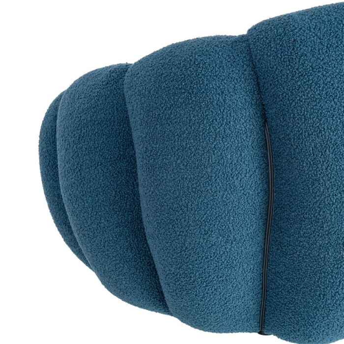 Fotoliu din stofă albastră cu formă rotundă [4]