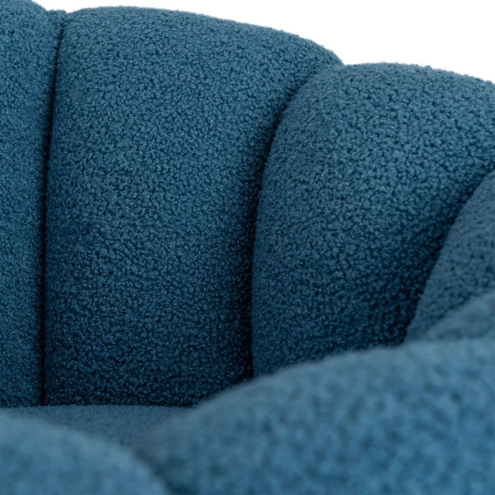 Fotoliu din stofă albastră cu formă rotundă [3]