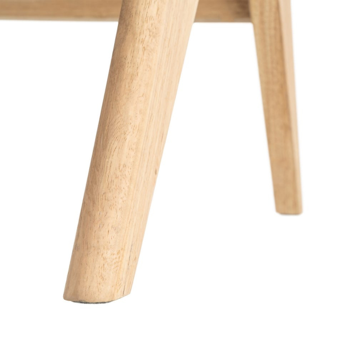 Fotoliu din stofă bej cu structură din lemn și brațe tapitate [10]