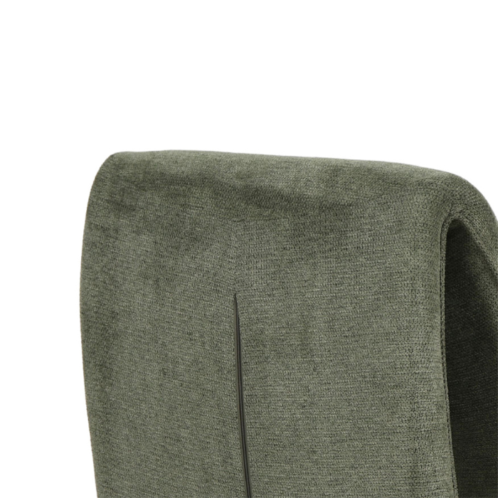 Fotoliu din stofa chenille verde [7]