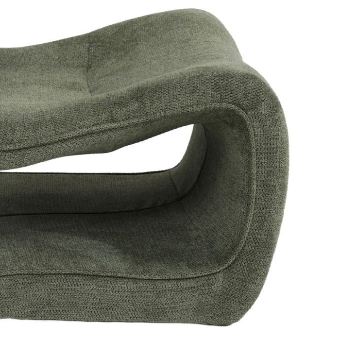 Fotoliu din stofa chenille verde [8]