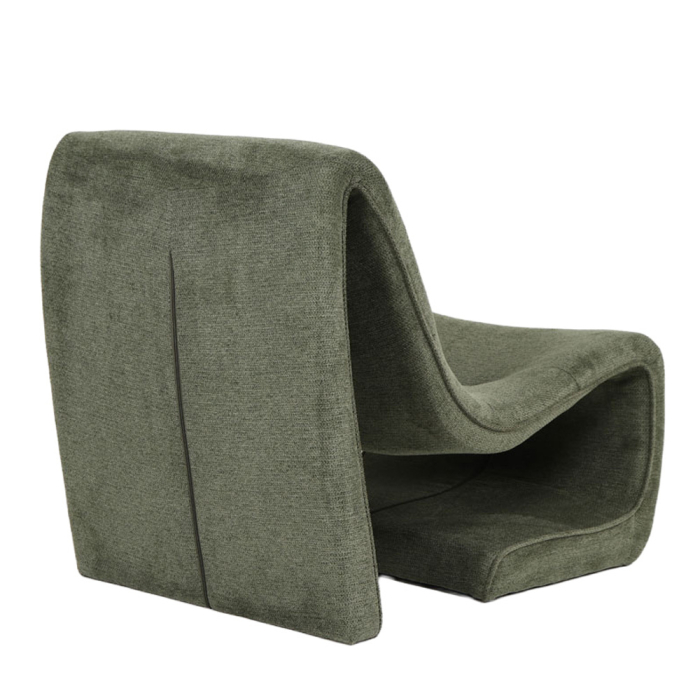 Fotoliu din stofa chenille verde [3]