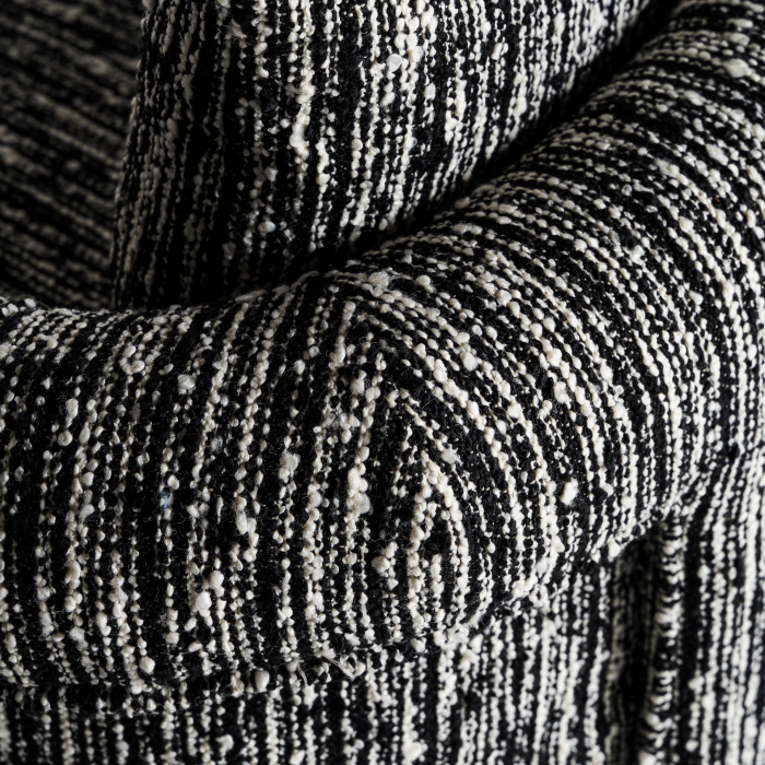 Fotoliu din stofă neagră texturată cu design compact [5]