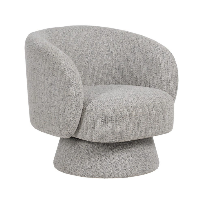 Fotoliu gri-marmorat din stofă texturată [2]