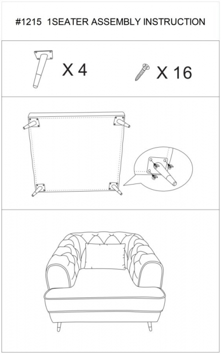 Fotoliu Praga catifea crem cu design clasic si picioare aurii [12]