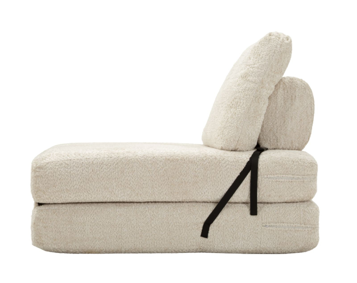 Fotoliu extensibil alb din stofa boucle pentru living si HORECA [3]