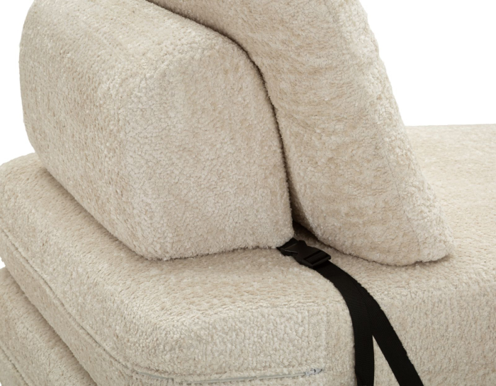 Fotoliu extensibil alb din stofa boucle pentru living si HORECA [6]