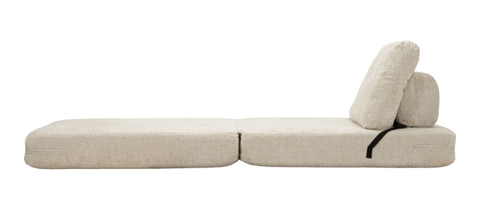 Fotoliu extensibil alb din stofa boucle pentru living si HORECA [10]