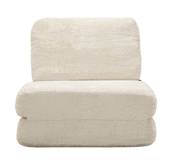 Fotoliu extensibil alb din stofa boucle pentru living si HORECA [2]