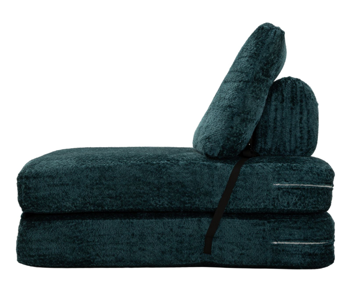 Fotoliu extensibil verde petrol din stofa boucle pentru living si HORECA [3]