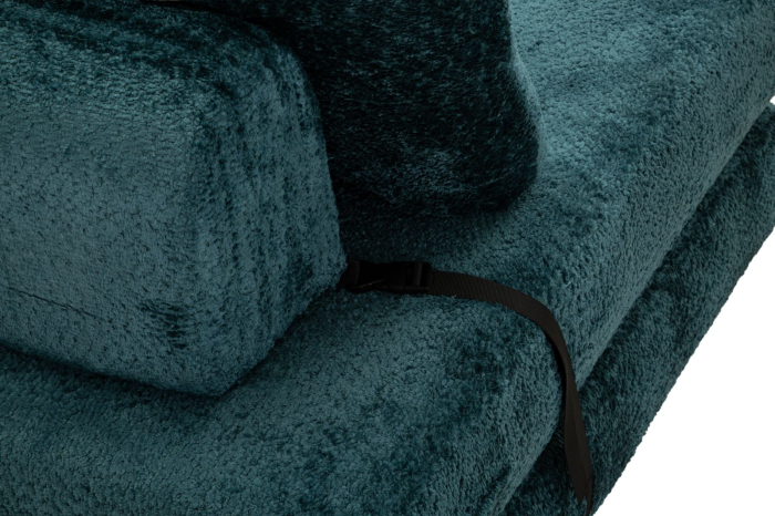 Fotoliu extensibil verde petrol din stofa boucle pentru living si HORECA [9]