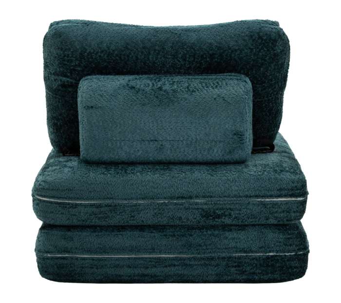 Fotoliu extensibil verde petrol din stofa boucle pentru living si HORECA [5]