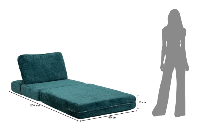 Fotoliu extensibil verde petrol din stofa boucle pentru living si HORECA [14]