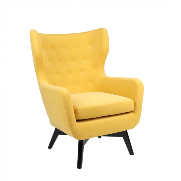 Fotoliu galben confort cu design ergonomic și pernă moale – model Mega [1]