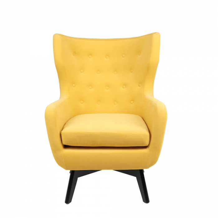 Fotoliu galben confort cu design ergonomic și pernă moale – model Mega [2]