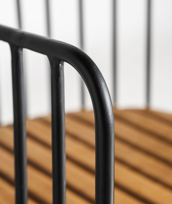 Fotoliu GOUZON piele maro cu structură metalică [8]