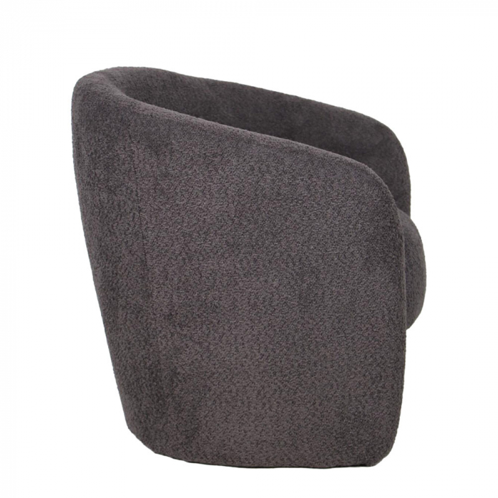 Fotoliu Bold gri boucle – vedere frontală în decor modern [3]