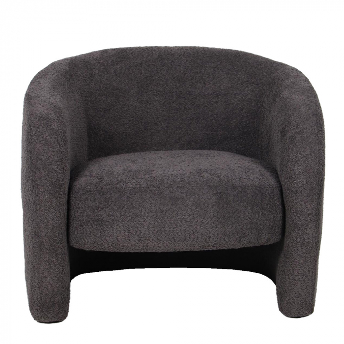 Fotoliu Bold gri boucle – vedere frontală în decor modern [2]