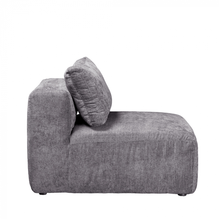 Fotoliu Box gri – vedere oblică cu decor minimalist [3]