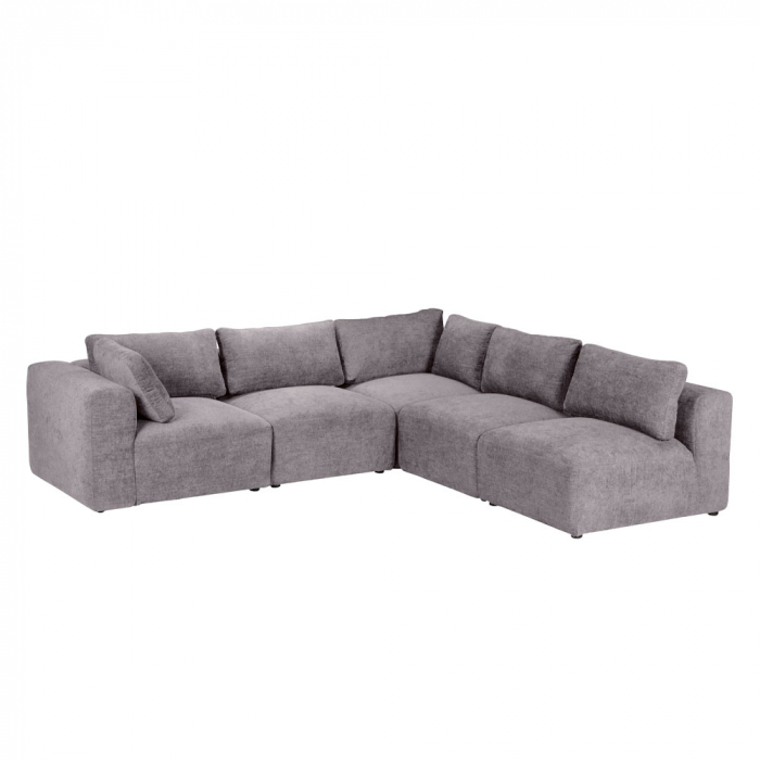 Fotoliu Box gri – vedere oblică cu decor minimalist [2]