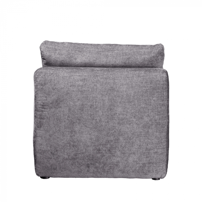 Fotoliu Box gri – vedere oblică cu decor minimalist [4]