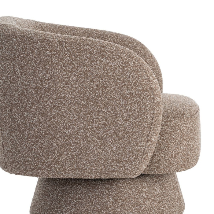 Fotoliu HoReCa tapițat bej cu formă rotunjită [7]